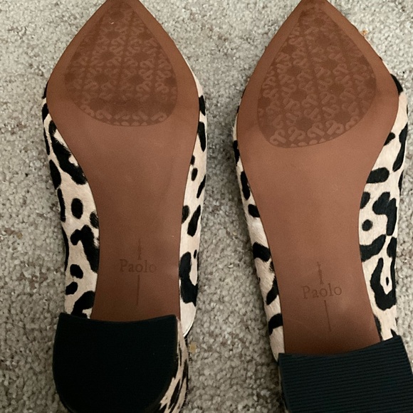 Linea Paolo Black & Cream Mules with Genuine Calf Hair - Picture 3 of 3